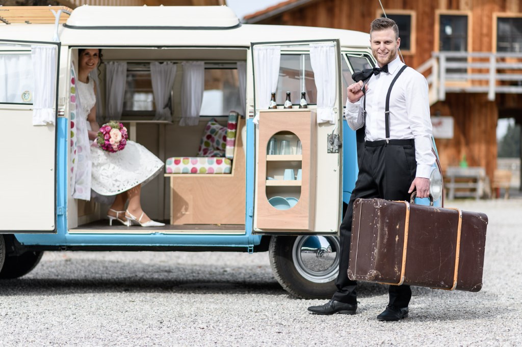 VW-Bulli zur Hochzeit